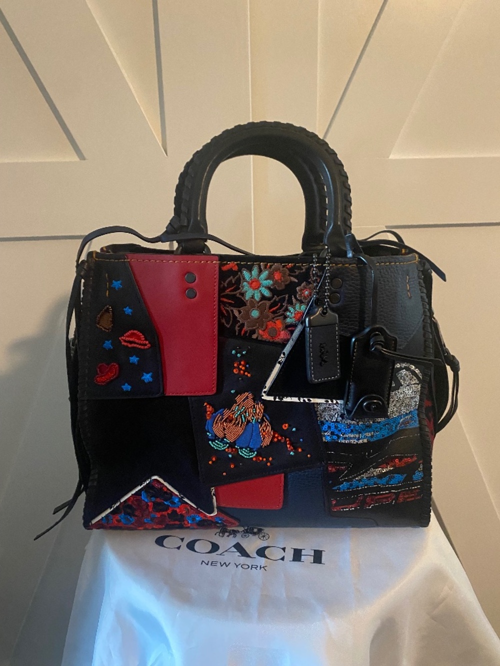 Coach 1941 Rogue 30 Embellished Patchwork Whipstitch